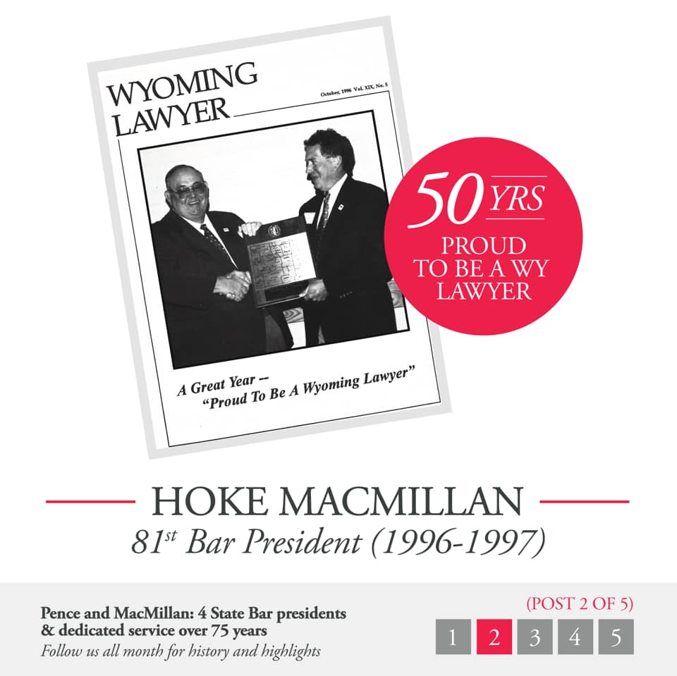 Hoke MacMillan 81st Bar President (1996-1997) Document