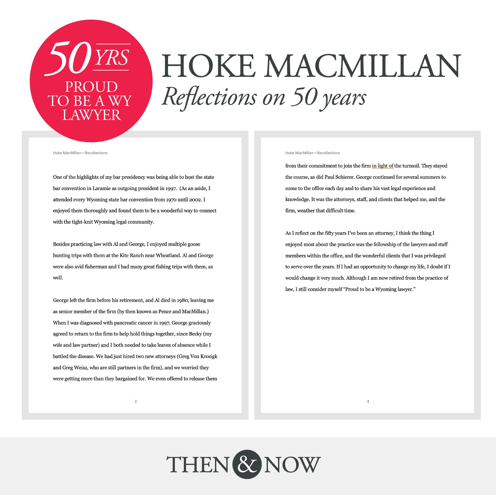 50 Years Proud to Be a Wyoming Lawyer: Hoke MacMillan Reflections on 50 Years
