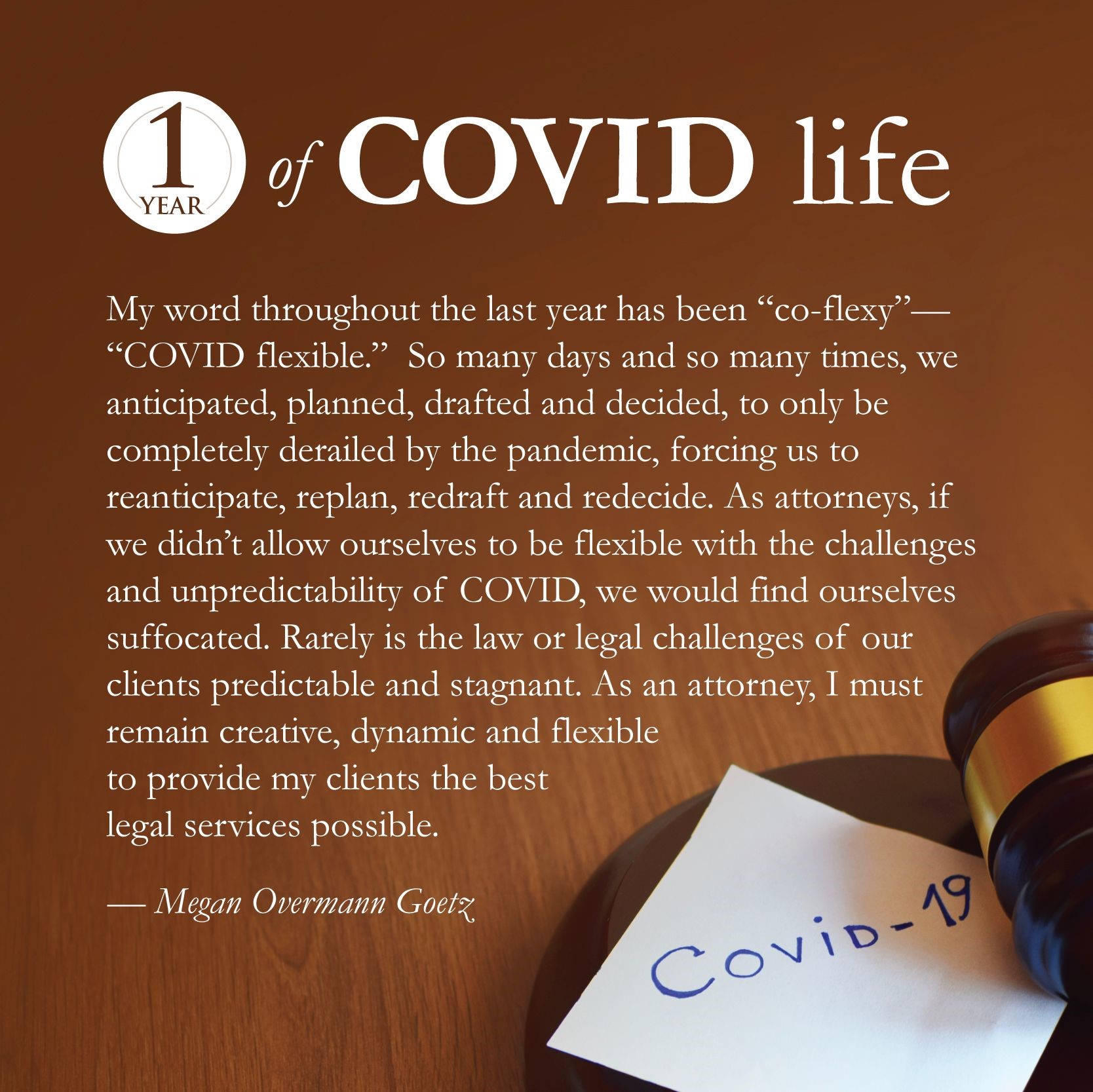 1 Year of Covid Life